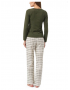 Γυναικεία Πυζάμα Calvin Klein 000QS6350E-6TD  βαμβακερή με καρό παντελόνι